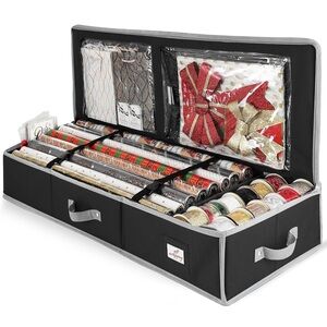 Black Gift Wrap Storage Organizer
